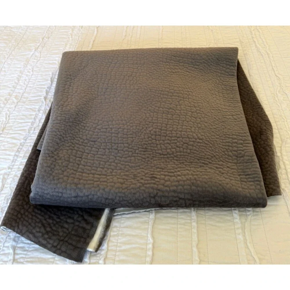 NEW Textured Velvet Crocodile Fabric Gunmetal Gray 66